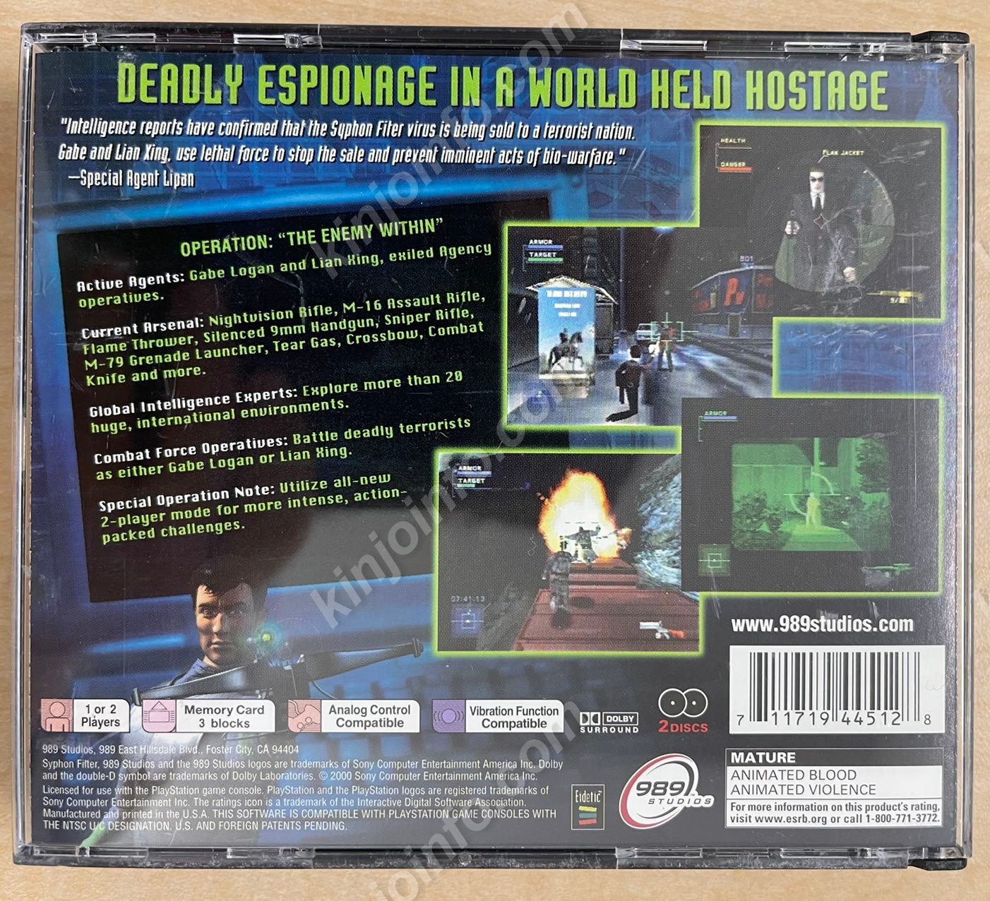 オンラインストア売れ済 Siphon Filter 2【美品・PS北米版