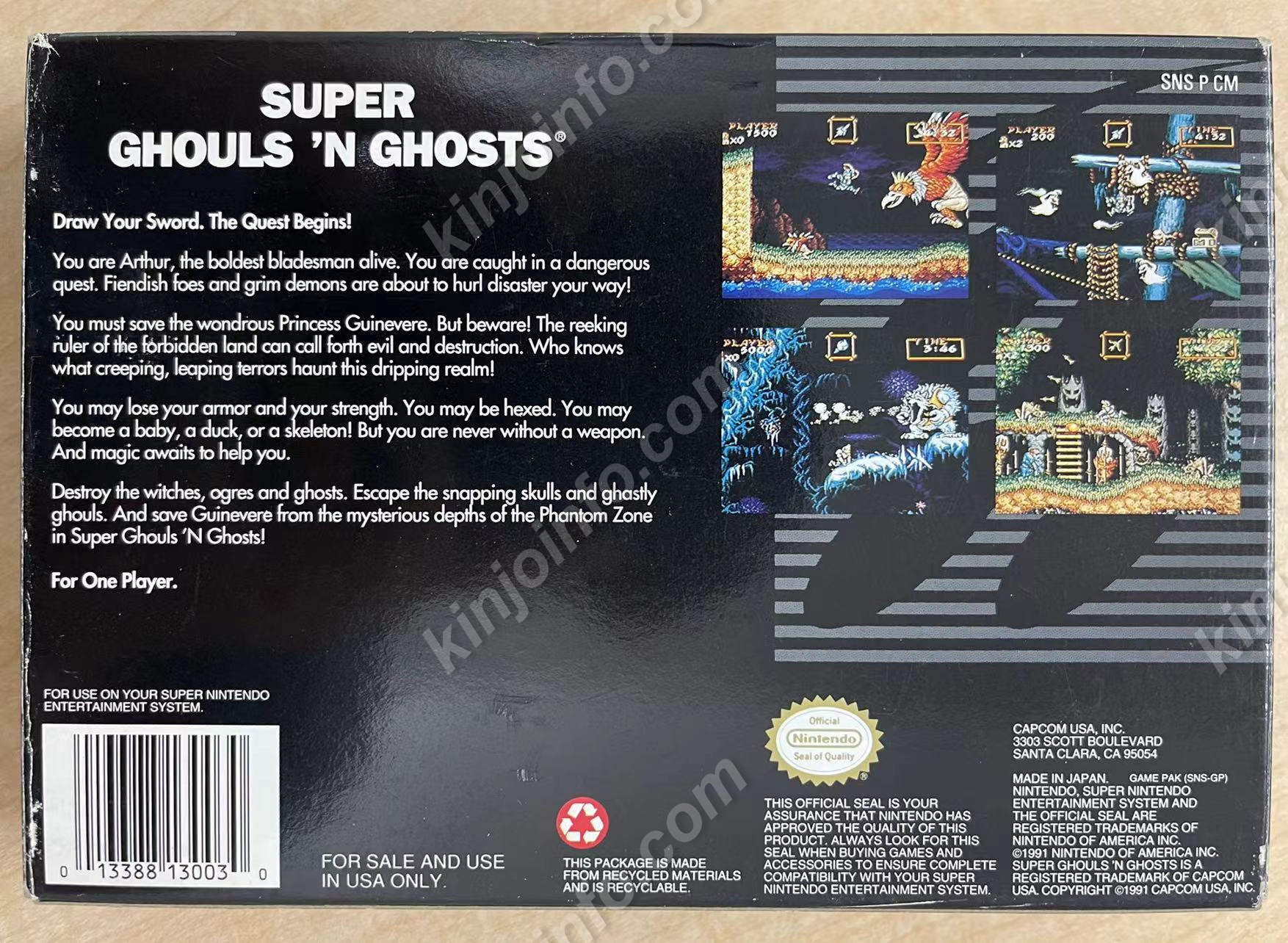 Super Ghouls'n Ghosts（超魔界村）【中古美品・完品・SNES北米版