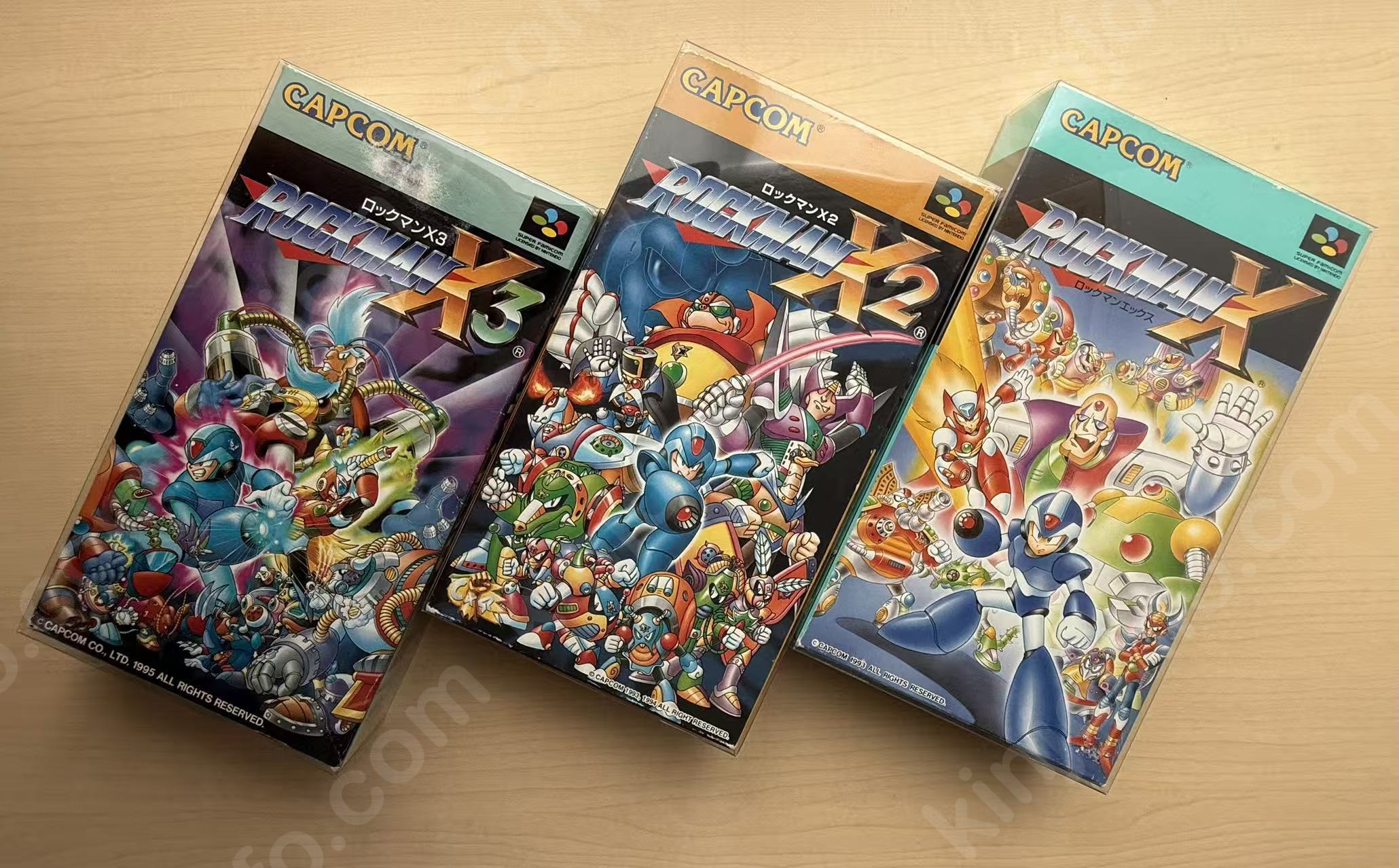 ロックマンX 3本セット【中古美品・完品・SFC日本版】