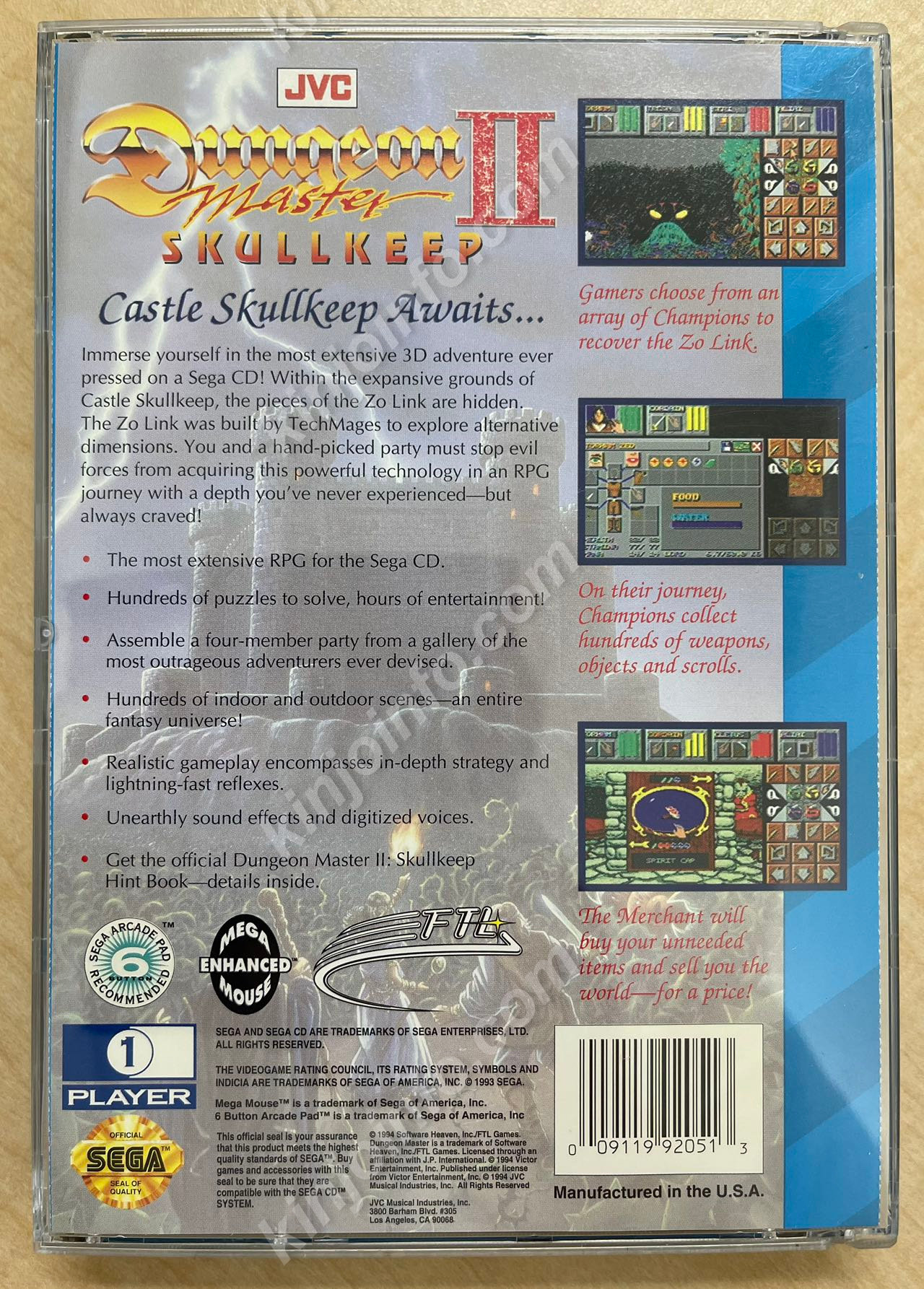 最安値で JVC Dungeon Master II【中古美品・SEGACD北米版】 家庭用