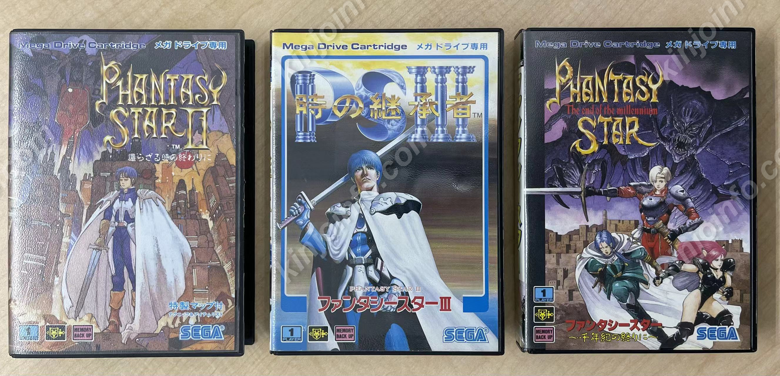 ファンタシースターII・III・IV ３本セット【中古美品・MD日本版】