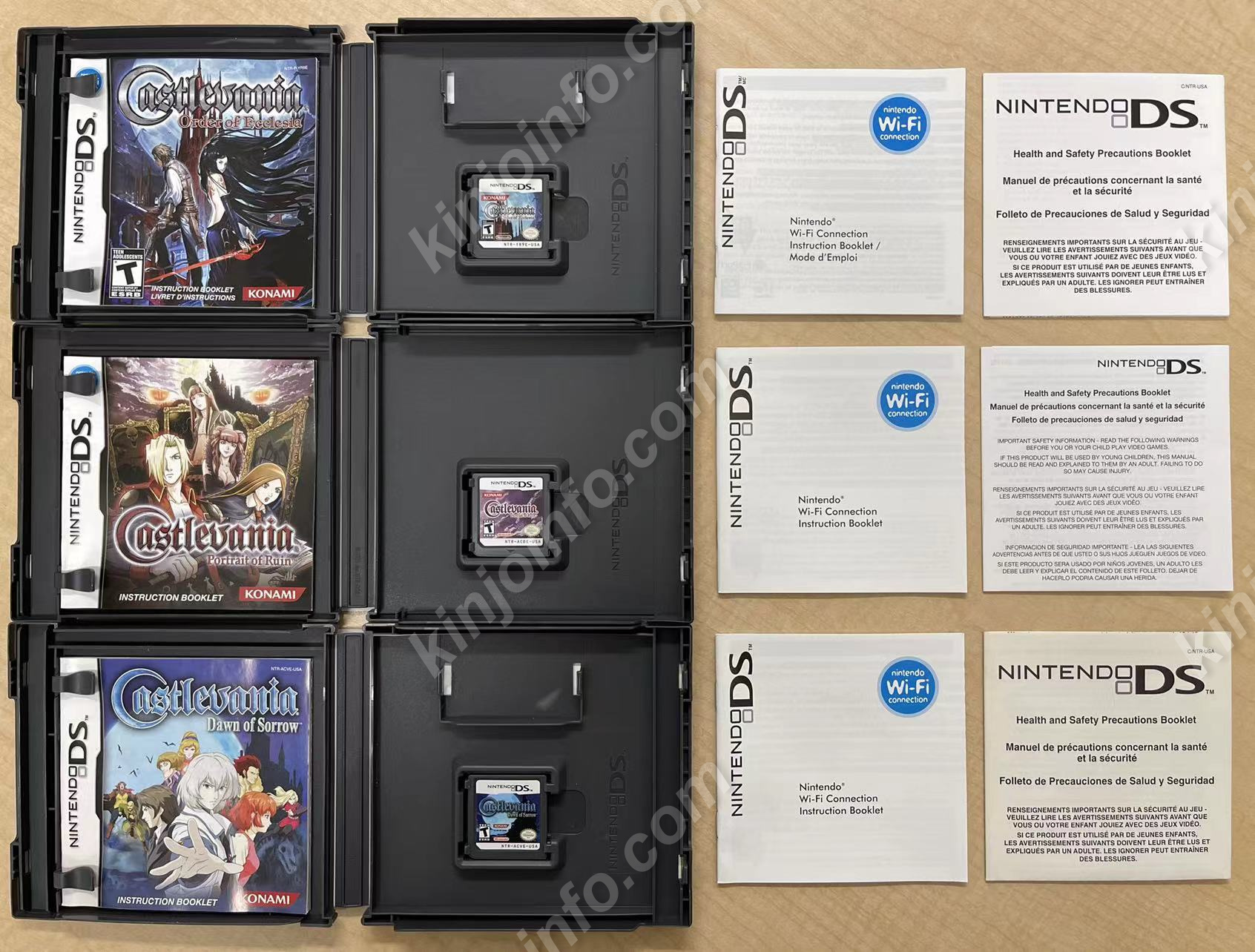 Castlevania（悪魔城）シリーズ３本セット【中古美品・完品・DS北米版