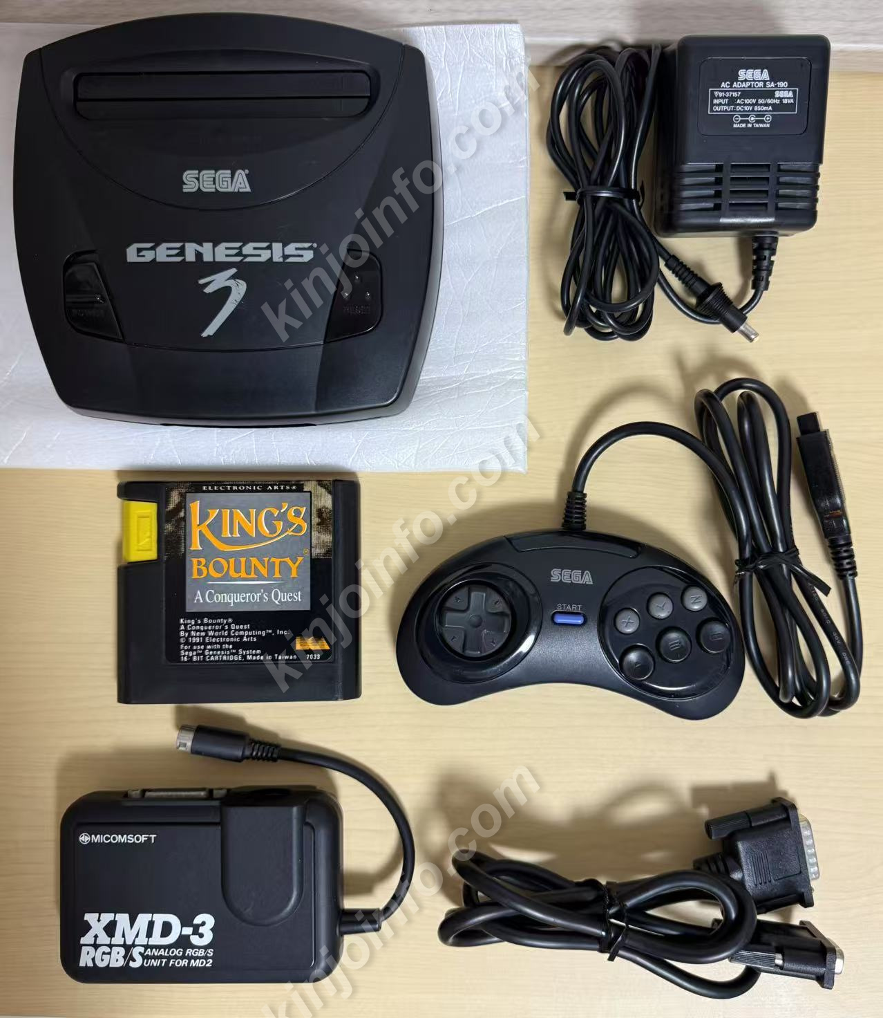 Genesis 3本体一式 + XMD-3 + VGAケーブル(15Hz)【中古美品・US北米版】