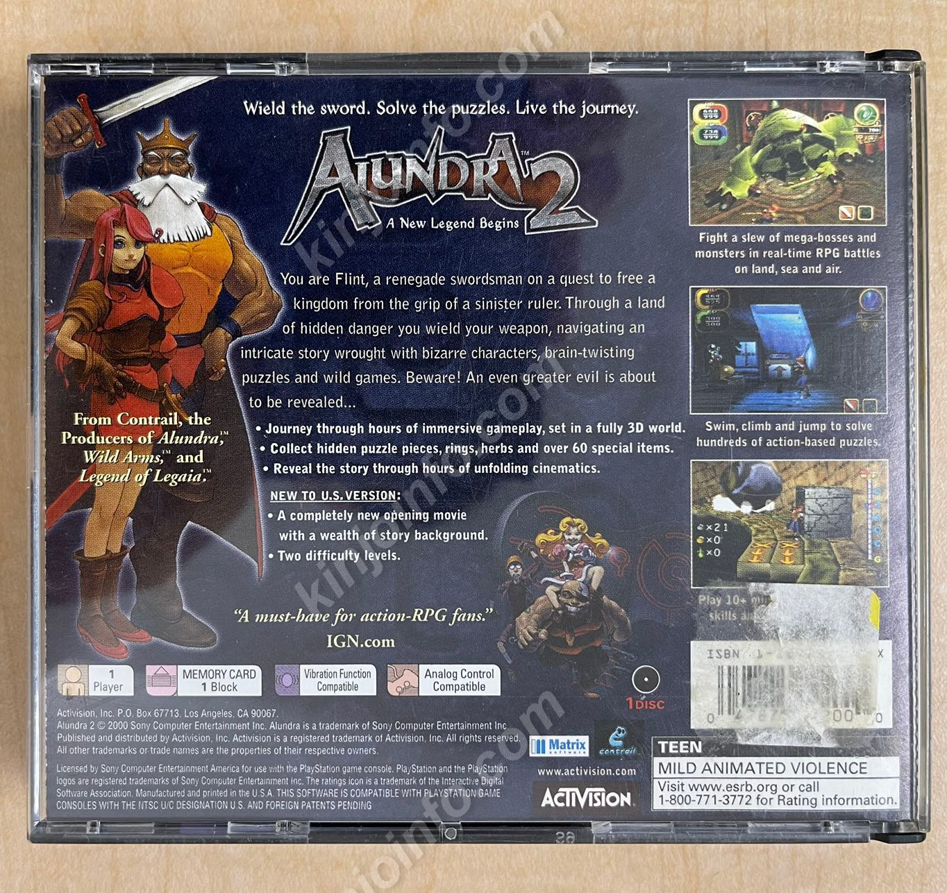 完売】 Alundra 2（アランドラ2 魔進化の謎）【中古・PS北米版】 家庭 