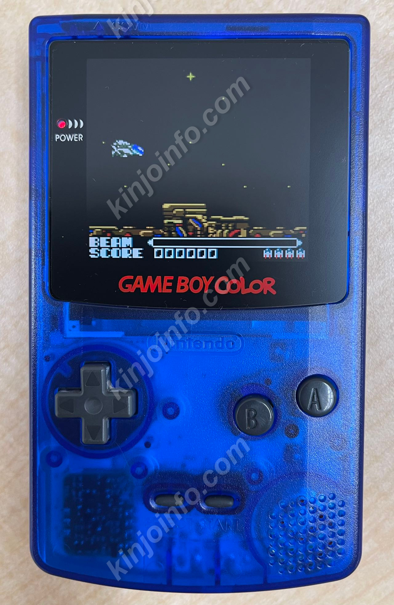 ゲームボーイカラー レッド 本体 バックライト液晶カスタム GBC