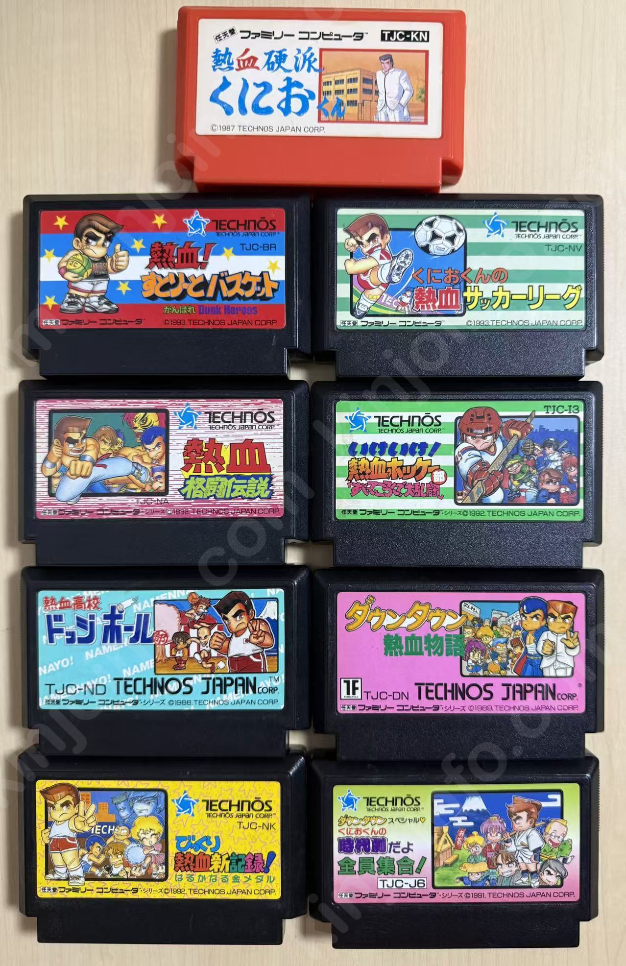 くにおくん（熱血硬派）シリーズ 9本コンプリートセット（Kunio-kun Series 9-Game Set）【中古・FC日本版】