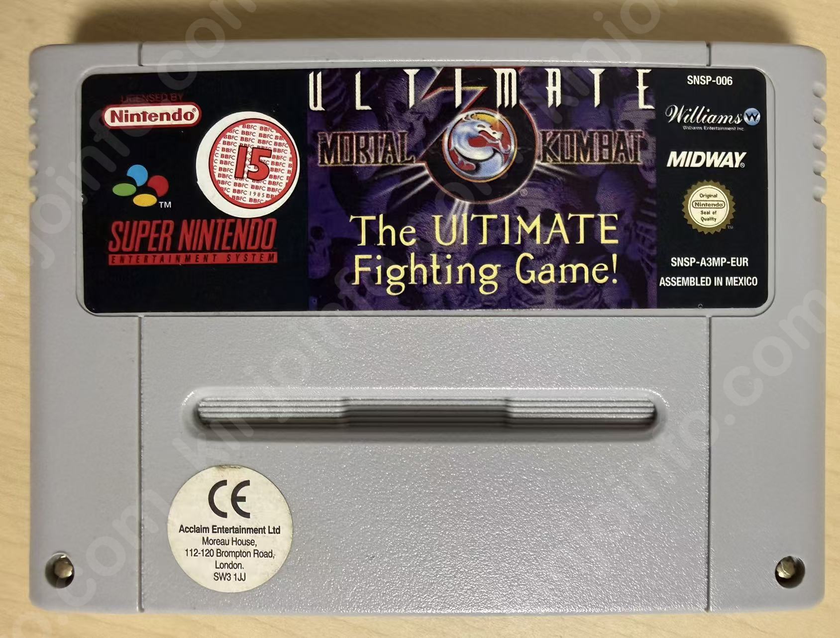 Ultimate Mortal Kombat 3（アルティメット モータルコンバット3）【中古・SNES欧州版】