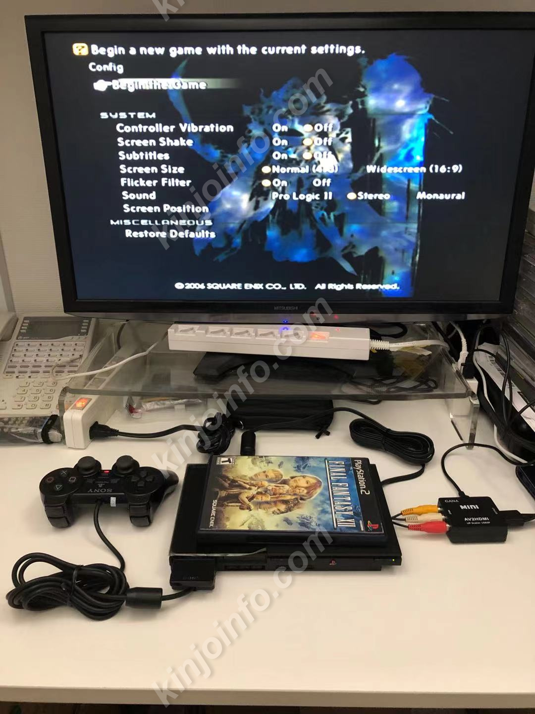 PS2本体セット一式 SCPH-90006【中古美品・香港版】 / kinjoinfo