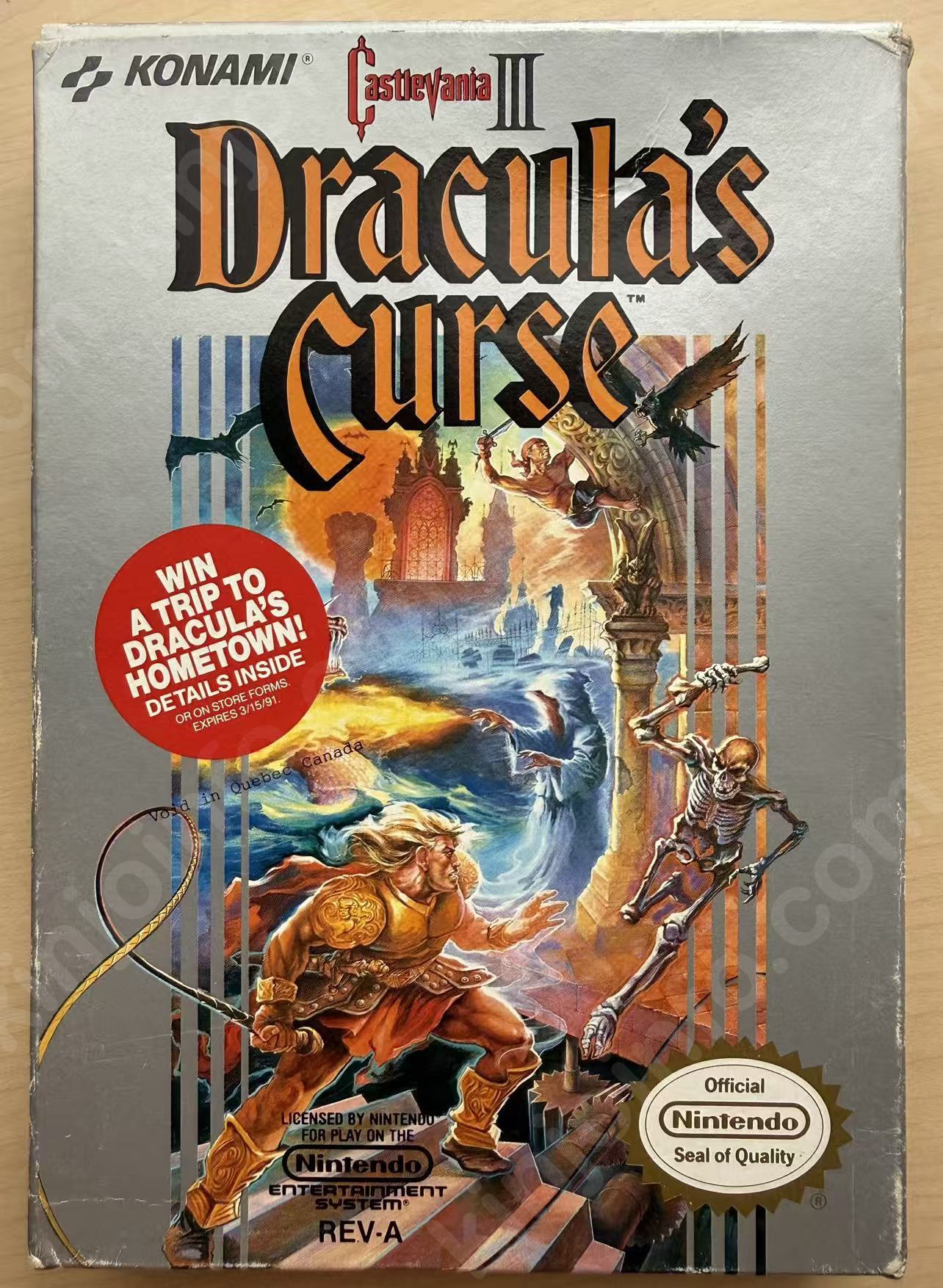 Castlevania III: Dracula's Curse（悪魔城伝説）【中古美品・完品・NES北米版】