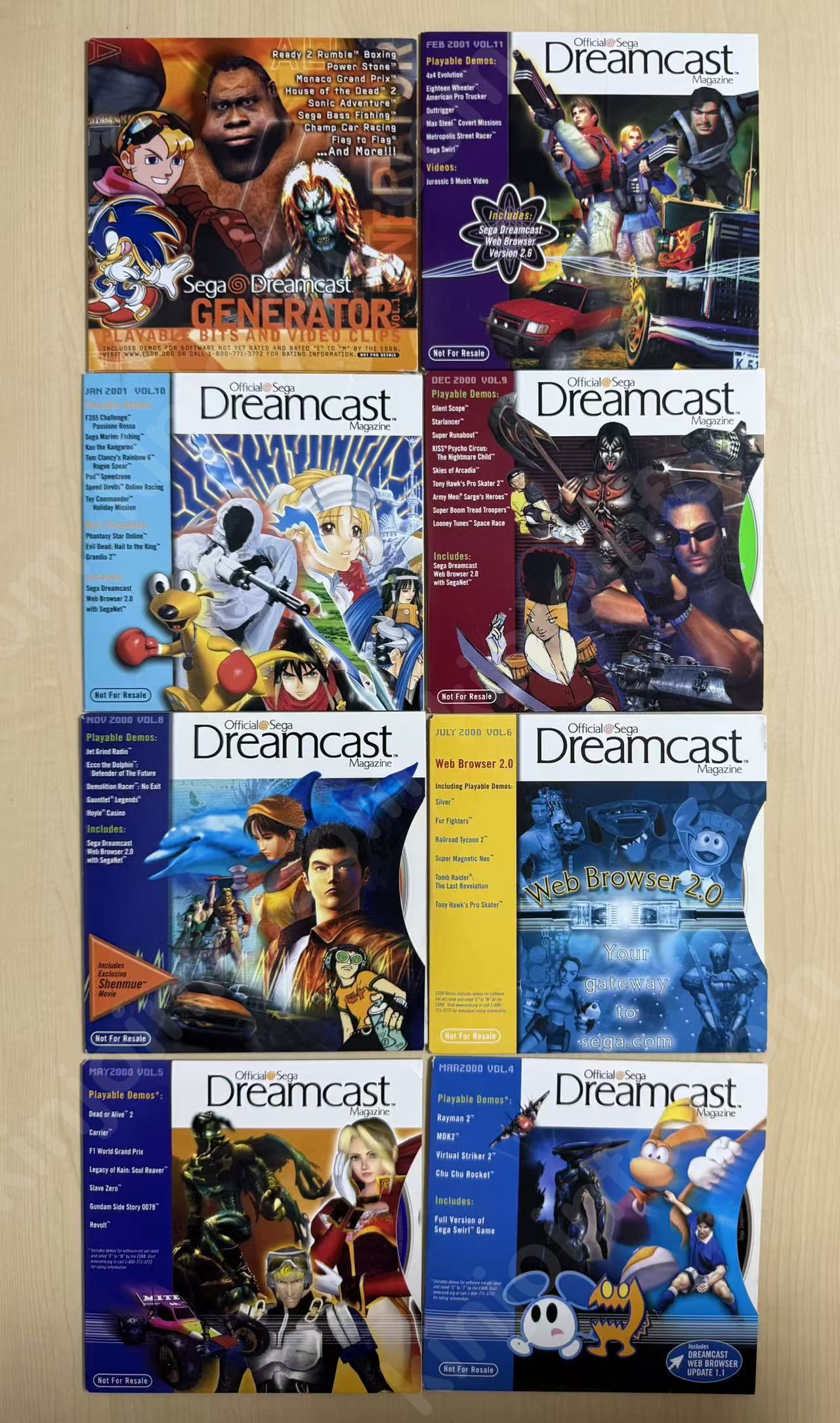 DCマガジンのデモディスク 8個セット【中古美品・DC北米版】