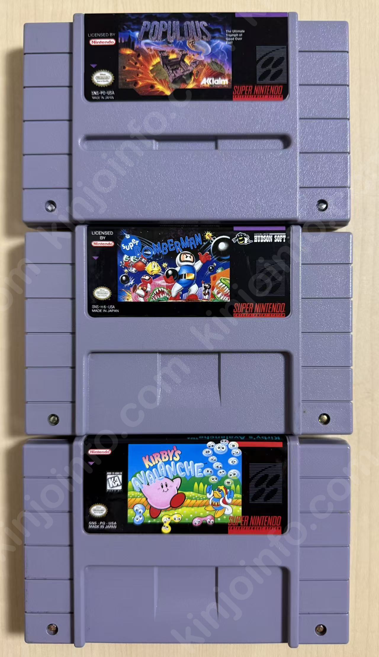 SNES版ゲームソフト3本セット【中古美品・SNES北米版】