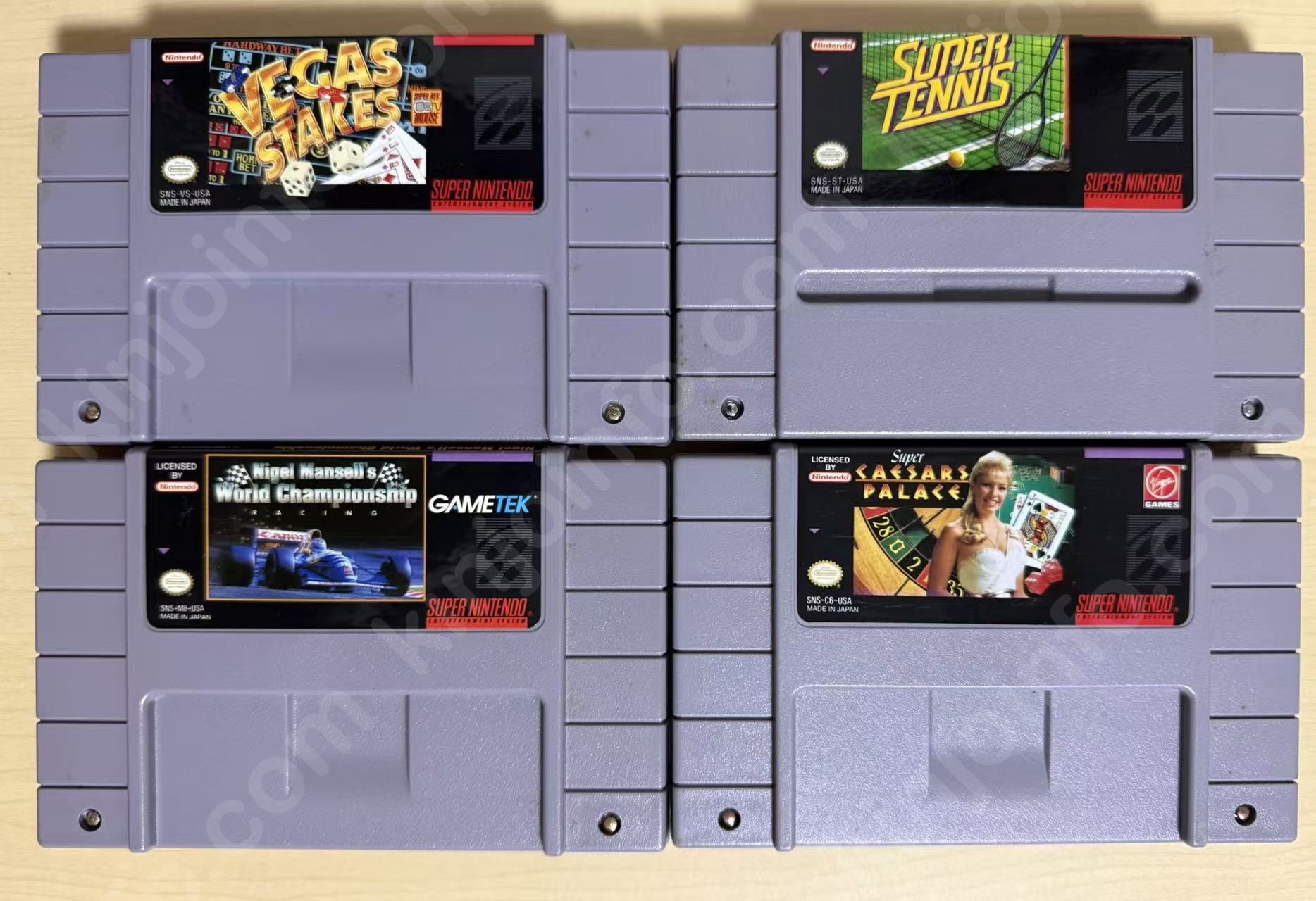 SNES版スポーツ系ゲームソフト4本セット【中古美品・SNES北米版】