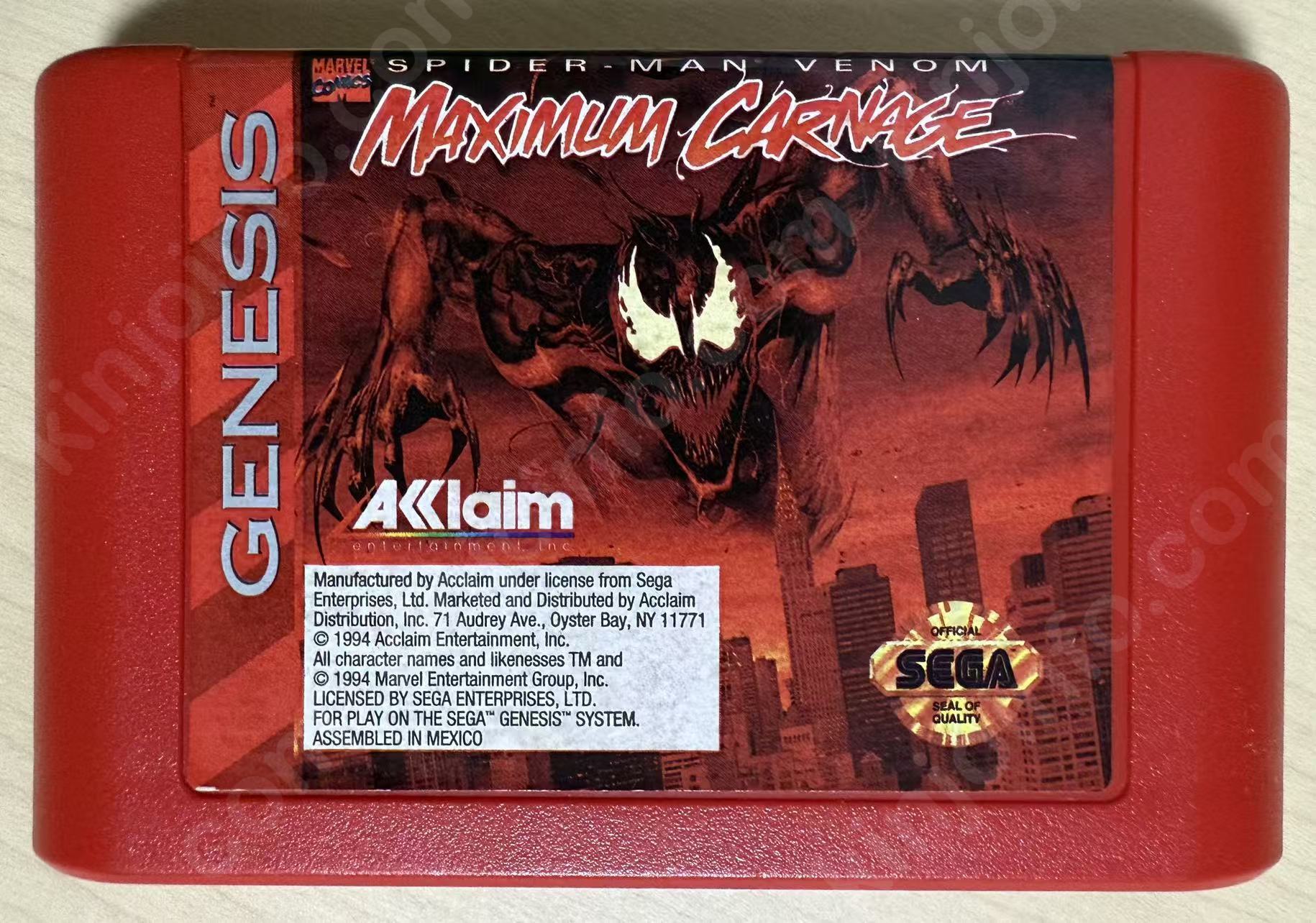 Spider-Man and Venom: Maximum Carnage（スパイダーマン アンド ヴェノム：マキシマムカーネイジ）【中古美品・GENESIS北米版】