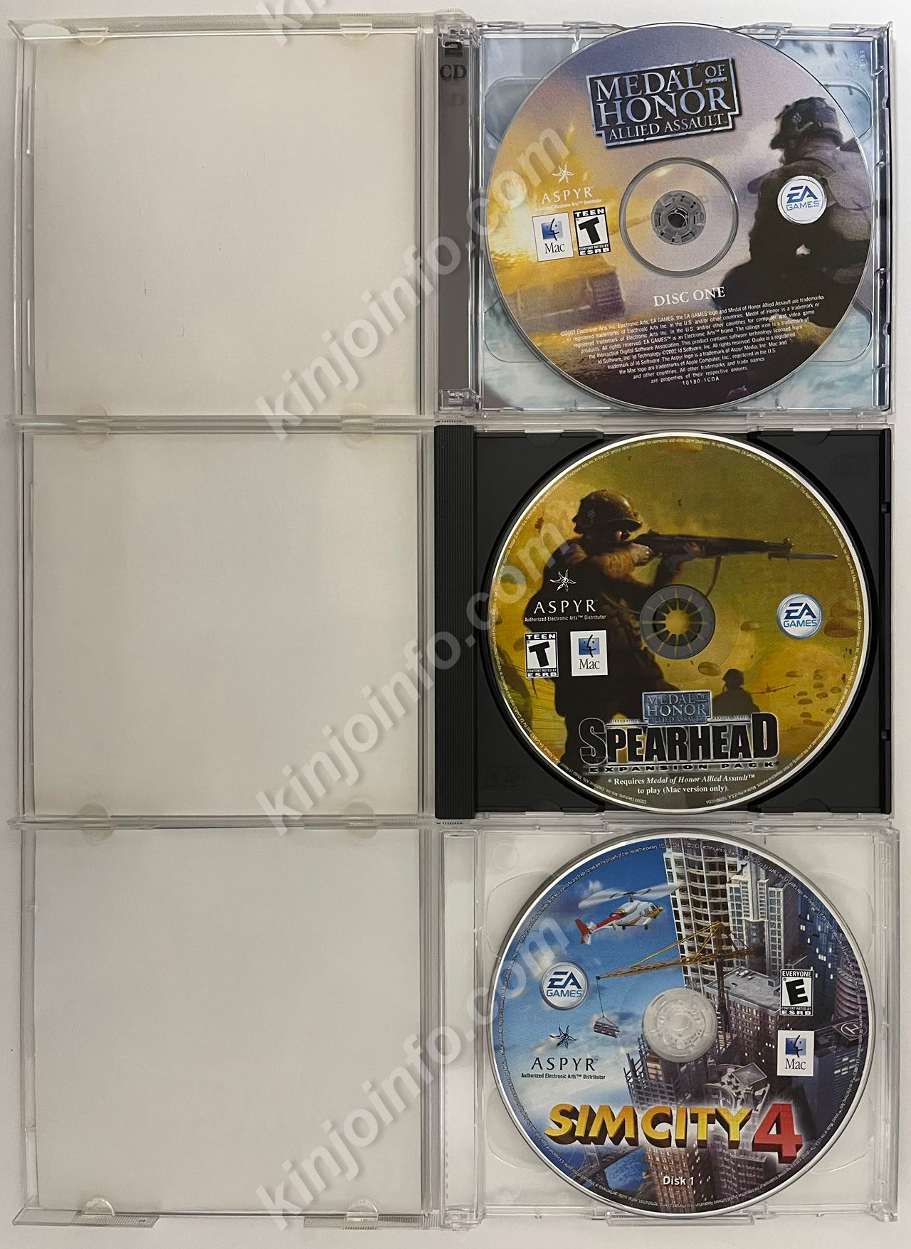 Mac用ゲームソフト３本セット【中古美品・mac北米版】 / kinjoinfo