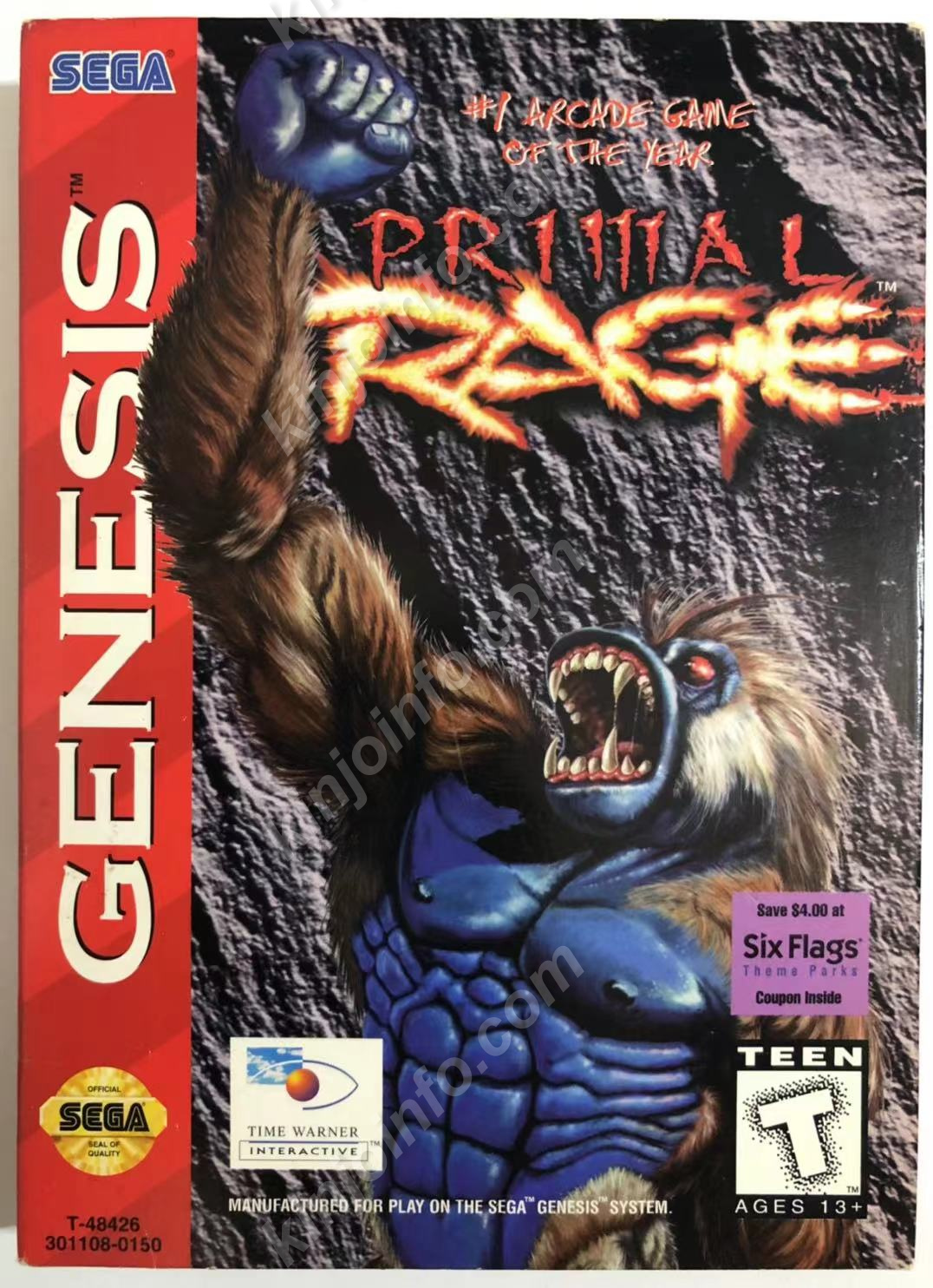 Primal Rage【中古美品・Genesis・MD北米版】