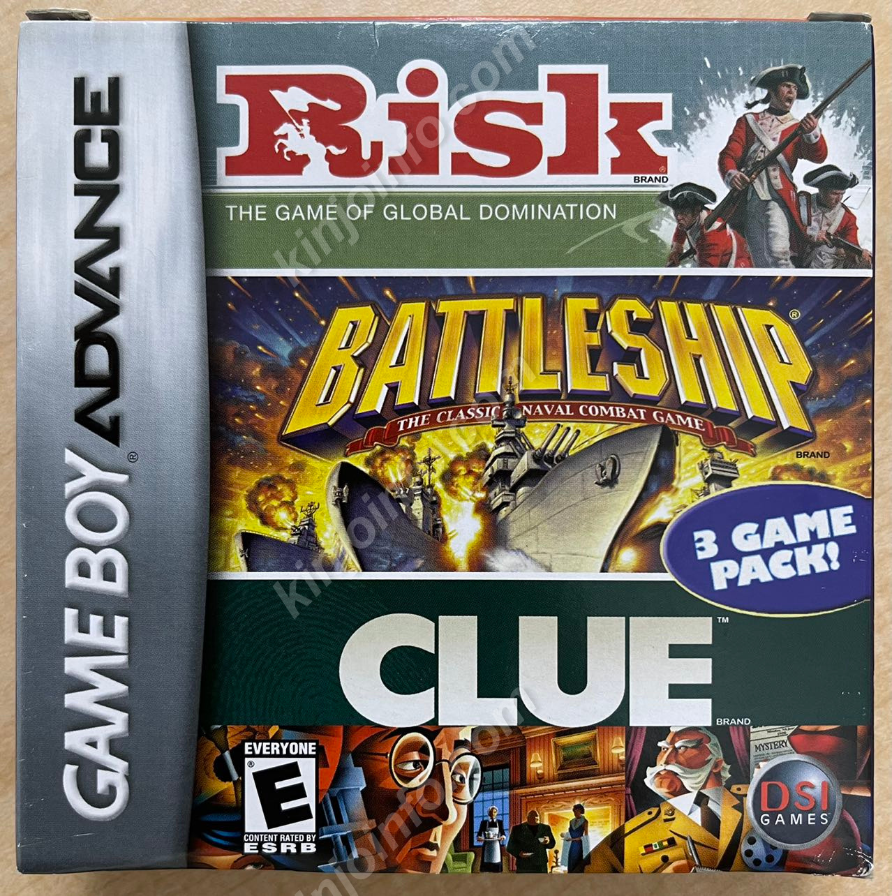 3 in1 Pack : Risk + Battleship + Clue【中古美品・GBA北米版】