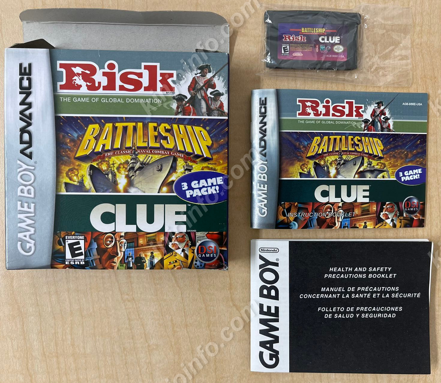 3 in1 Pack : Risk + Battleship + Clue【中古美品・GBA北米版 