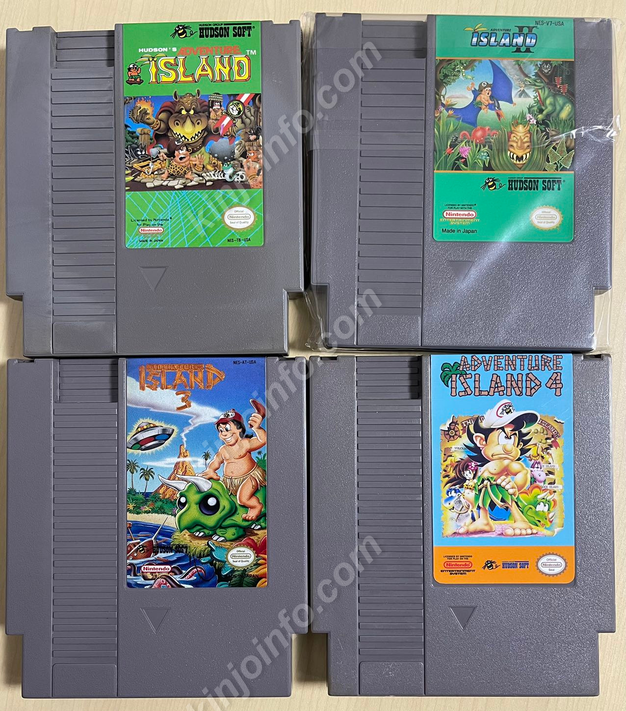 Adventure Island シリーズ4作品のセット【中古・NES北米版】