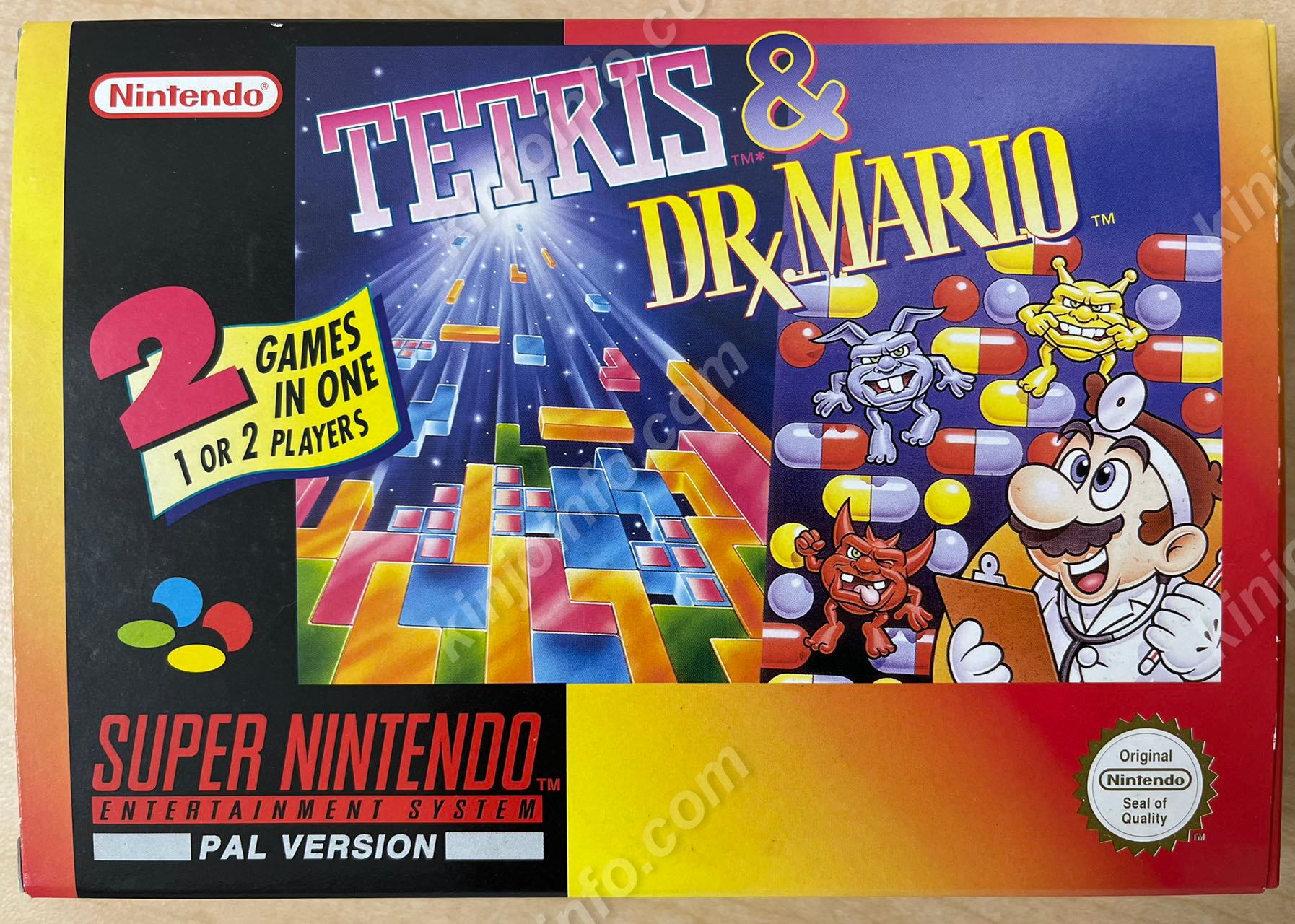 Tetris & Dr. Mario【中古美品・SFC欧州版】